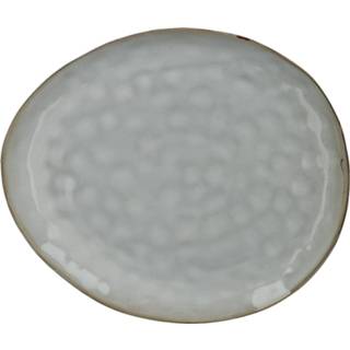 👉 Dinerbord grijs keramiek 4goodz Stone 28x23x2 Cm - 6013929912969