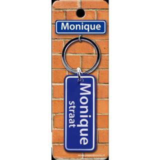 👉 Sleutelhanger blauw staal Paper Dreams Straatnaam Monique 9 Cm 8716764120725
