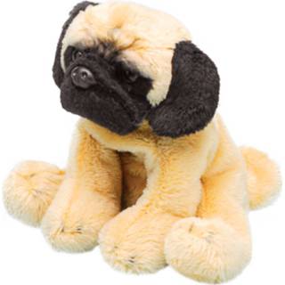 👉 Knuffel pluche kinderen dieren Mopshond hond 13 cm