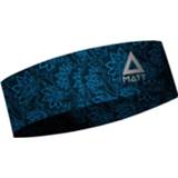 👉 Hoofdband zwart blauw One Size uniseks MATT - Coolmax Eco Narrow Headband maat Size, zwart/blauw 8425377936547