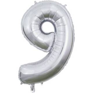 👉 Folie zilver Globos Nordic Cijferballon 9 66 Cm 5712735025245