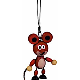 👉 Sleutelhanger bruin hout Detoa Muis Junior 5,8 Cm 8593547131037