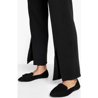 👉 Brede Ballerina Schoenen Met Puntneus En Kwastjes, Black