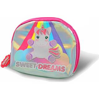 Portemonnee roze PU zilver Sweet Dreams Eenhoorn 12 X 9,5 Cm Zilver/roze 8435507831291