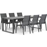 👉 Tuinset aluminium grijs-antraciet antracite dining sets Lifestyle Ultimate/Zaga 220 cm 7-delig 7423615918974