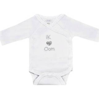 👉 Rompertje wit katoen Funnies Romper Oom Junior Wit/wit Maat 50/56 7435143491423