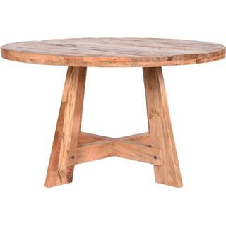 👉 Eettafel mannen Label51 Eetkamertafel Friends - Rough Mangohout Rond 130 Cm 8719323326446