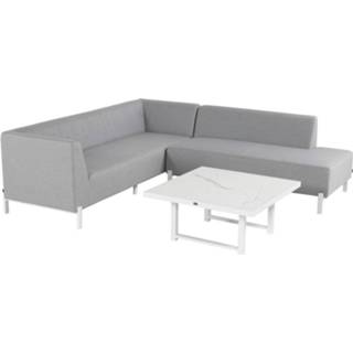 👉 Salontafel grijs Hartman Dion Loungeset Voor 4 A 5 Personen - Lichtgrijs Sunbrella® Inclusief Ceramic 8711268611960