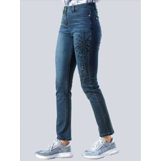 👉 Jeans met opvallende borduursels Alba Moda Blauw