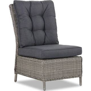 👉 Wicker Half Round Grey losse modules grijs-antraciet Garden Collections New Castle midden module 7435147269288