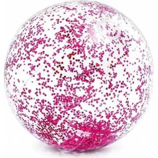 👉 Strandbal roze Intex glitter - 71 cm 6941057414171