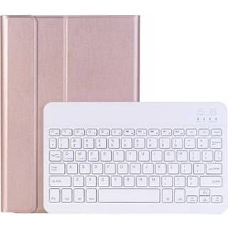 👉 Bluetooth toetsenbord rose goud Samsung Galaxy Tab S8 Hoesje - Gold 5712580112442