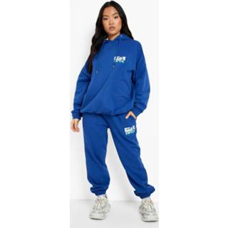 👉 Petite Gerecycled Ofcl Trainingspak Met Hoodie, Cobalt