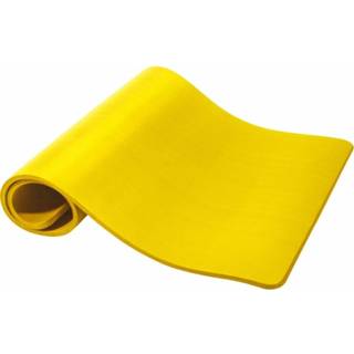 👉 Yoga mat geel zwart Gorilla Sports Yogamat Deluxe (190 x 100 1,5 cm) - 4260200847096