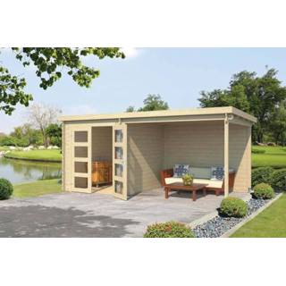 👉 Tuinhuisje Outdoor Life Products | Tuinhuis met Overkapping Helena 472 x 230 8711471581937