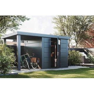 👉 Tuinhuisje wit small Telluria | Tuinhuis Eleganto 2424 met Overkapping Lounge Links