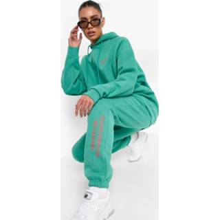 👉 Tall Gerecycled Trainingspak Met Hoodie Met Rugopdruk, Green