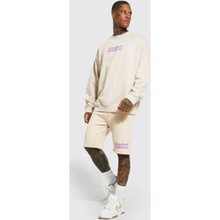 Oversized Limited Trainingspak Met Trui En Shorts, Sand