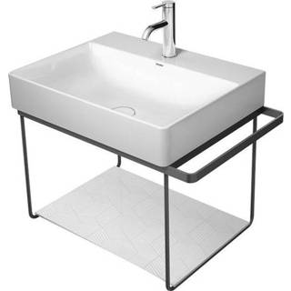 👉 Handdoek houder metalen zwart Duravit DuraSquare onderstel wandmontage met handdoekhouder links/rechts 66,5x45,1 cm t.b.v. wastafel 235360, mat