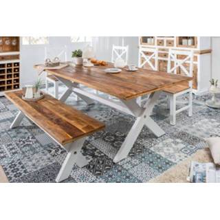 👉 Eettafel hout mannen Long Island 160 cm Massief Mango - 39773 4250243588810