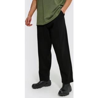 👉 Tall Korte Joggingbroek Met Biezen, Black