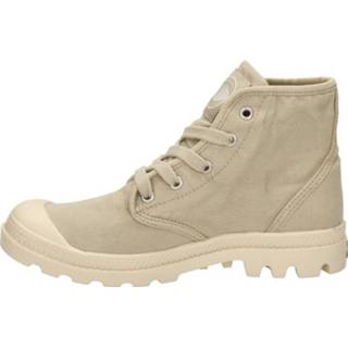 👉 Veterboots palladium textiel vrouwen beige Pampa Hi 8720251385139 872025138514