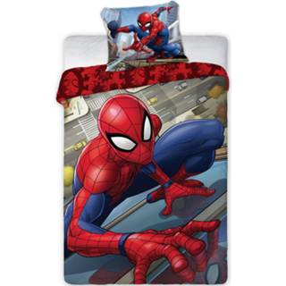 👉 Dekbedovertrek katoen Spiderman Climbing - Eenpersoons 140 X 200 Cm 5907750586776