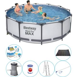 👉 Zwembad steel Bestway Pro Max Rond 366x100 Cm - 7-delig Deal 8720574966374