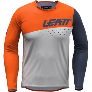 Fiets shirt XL uniseks oranje grijs Leatt - MTB Gravity 4.0 Junior Jersey Fietsshirt maat XL, grijs/oranje 6009699109586
