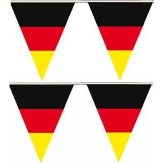 👉 Vlaggenlijn 2x Stuks Slinger Duitsland Vlaggetjes 5 Meter - Duitse Versiering/feestartikelen 8720576161159