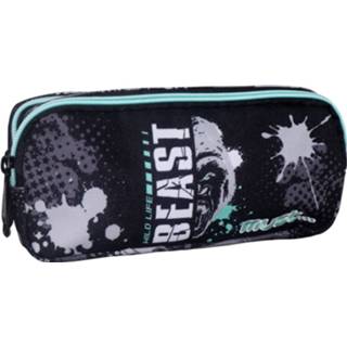 👉 Etui zwart wit polyester Must Beast Junior 21 X 6 9 Cm Zwart/wit 5205698501265