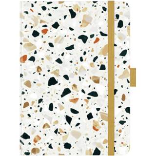 👉 Agenda wit papier goud Korsch Verlag 2022 Terrazzo 17 X 12 Cm Wit/goud 9783731858843