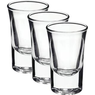 👉 Shotglas glas Set Van 3x Stuks Shotglazen/shotglaasjes 57 Ml - Borrelglazen Shotjes 8004360020892