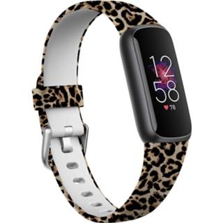 👉 Siliconen band Strap-it® Lucky Leopard Fitbit Luxe bandje 8720391675688