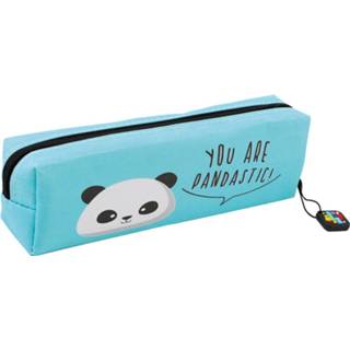👉 Etui blauw textiel I-total Panda Junior 19 X 5 Cm 8057711462063