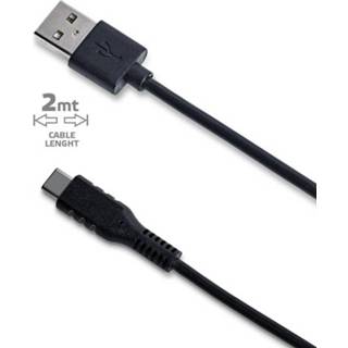 👉 Zwart PVC Usb-kabel 3.1 Type-c, 1 Meter, - Celly 8021735731337
