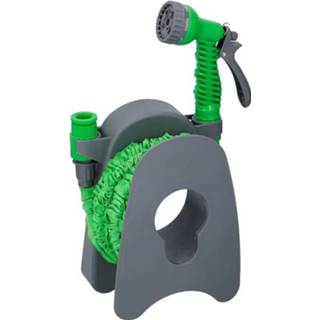 👉 Tuinslang groen Kinzo Garden - 15 M Uitrekbaar Met Muurbeugel, Sproei- En Koppelstuk 8711252081304