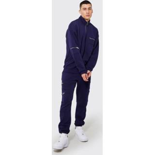 👉 Cargo Trainingspak Met Tank Met Hoge Kraag, Navy