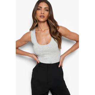 👉 Basic Lang Hemd Met Brede Bandjes, Grey Marl