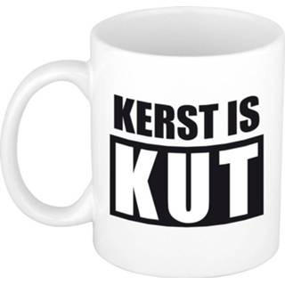 👉 Koffiemok Kerst is kut / theebeker Kerstmis 300 ml