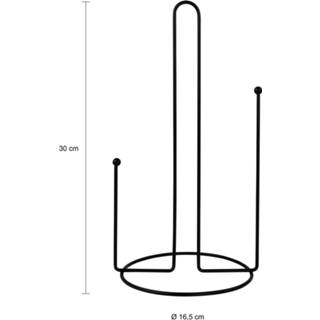 👉 Keukenrolhouder zwart metaal One Size Color-Zwart QUVIO - 8719688036295