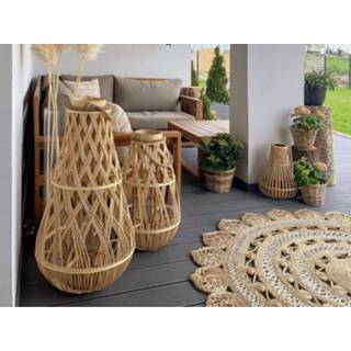 👉 Vloerkleed beige jute One Size Color-Beige ⌀ 140 cm LALELI 4251682229937