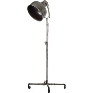 👉 Industriële vloerlamp zilver metaal One Size Color-Antraciet Reese oud 8720239813159