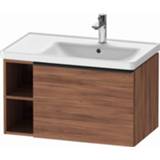 👉 Wastafelonderkast Duravit D-Neo met lade en zijdelings rekelement links 78,4 x 45,2 44 cm, noten mat