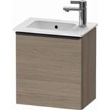 👉 Eiken Duravit D-Neo fonteinonderkast linksdraaiend 41 x 27,4 44 cm, terra mat