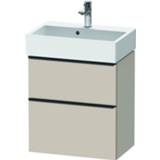 👉 Duravit D-Neo fonteinonderkast met 2 lades 62,5 x 58,4 37,2 cm, taupe mat