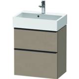 👉 Duravit D-Neo fonteinonderkast met 2 lades 62,5 x 58,4 x 37,2 cm, basalt mat