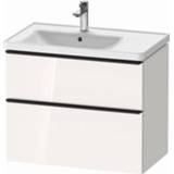 👉 Wastafelonderkast wit Duravit D-Neo voor wasbak links met 2 lades 78,4 x 45,2 62,5 cm, hoogglans