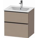 👉 Duravit D-Neo wastafelonderkast met 2 lades 61 x 46,2 x 62,5 cm, basalt mat