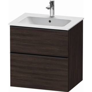 👉 Duravit D-Neo wastafelonderkast met 2 lades 61 x 46,2 x 62,5 cm, eiken zwart mat
